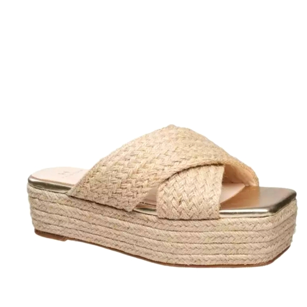 Halston espadrille platform sandals